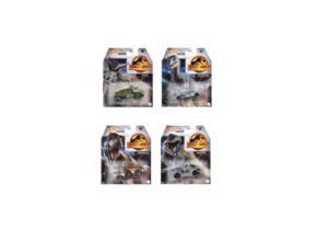 Jurassic world dominion character cars, mix box with 4pcs