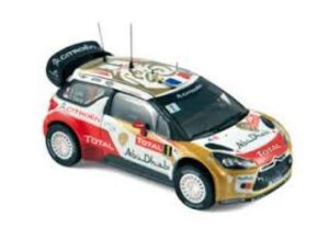 Citroen DS3 WRC #1 Loeb/Elena rally Monte Carlo, white/gold/red 2013