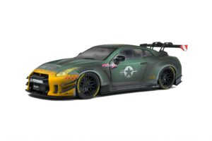 NISSAN GT-R (R35) W/ LIBERTY WALK BODY KIT 2.0 ARMY FIGHTER GREY