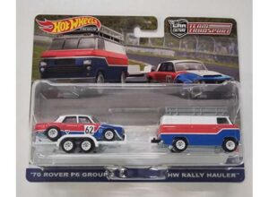 Rover P6 Group 2 1970 & Hw Van with Rally Hauler, red/white/blue