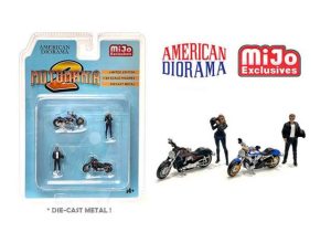 Moto Mania Figure set including 2 1/64 bikes