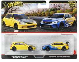 Honda Civic Type R (EK9) & Honda Civic Type R *Premium 2-pack*, yellow/blue 1999