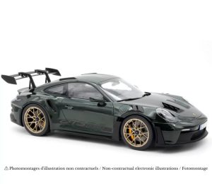 Porsche 911 GT3 RS 2022 Jetgreen metallic and Black