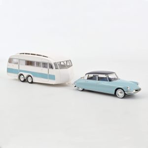 Citroën DS 19 1959 Nuage Blue and Purple + Caravane Hénon