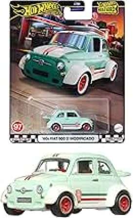 Fiat 500 D Modificado, green/red/white