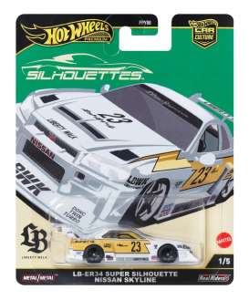 LB-ER34 Super Silhouette Nissan Skyline, white/yellow