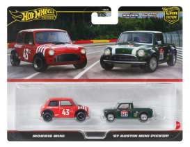 Morris Mini #43 & 1967 Austin Mini Pick-up *Premium 2-pack*, red/green