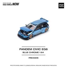 HONDA Pandem Civic EG6, blue chrome