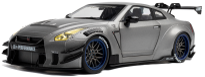 NISSAN GT-R (R35) W/ LIBERTY WALK BODY KIT 2.0 SILVER 2023