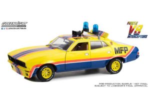 Ford Falcon XB 4-Door Sedan M.F.F #8 Big Bopper XB Police Pursuit *First of the V8 Interceptors 1979 Roop and Charlie’s*, 1974 yellow/blue